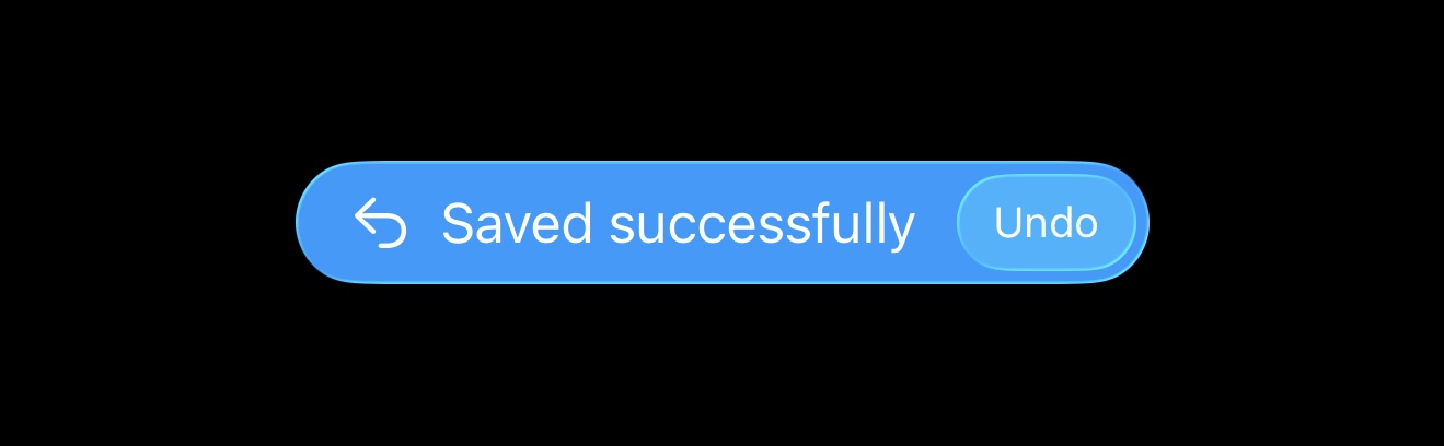 Toast with prominent style and action button